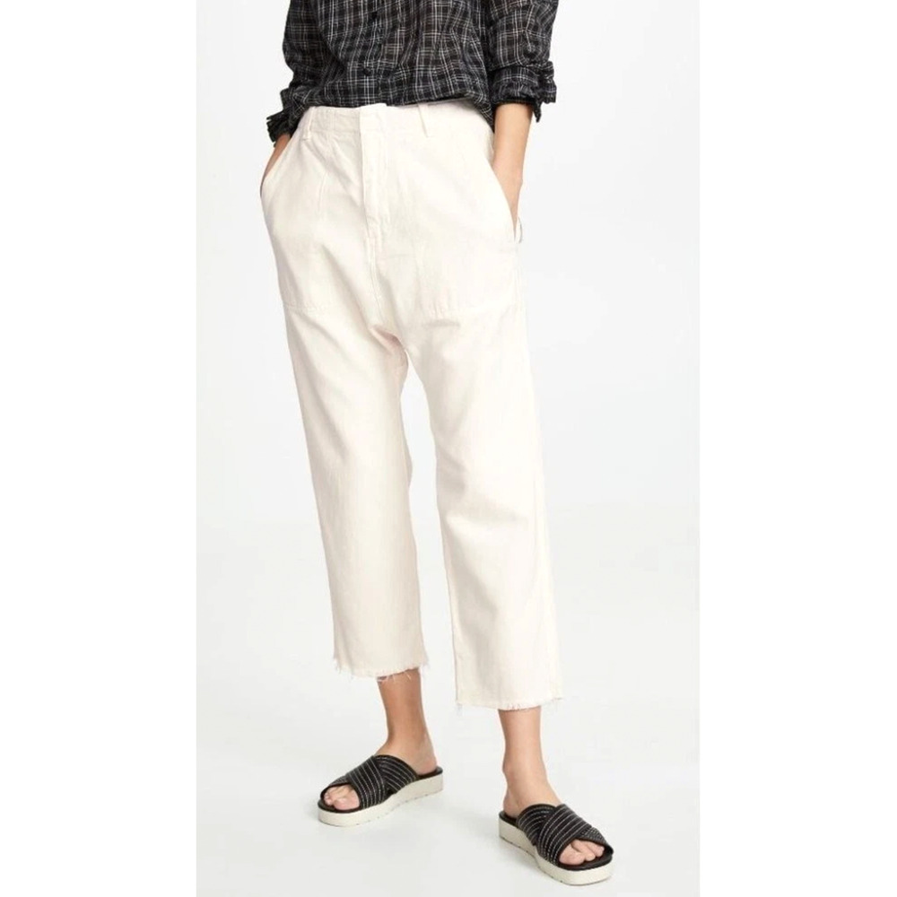 Nili Lotan 0 Linen Luna Pants $395 Drop Crotch Slouchy Cotton White NWT